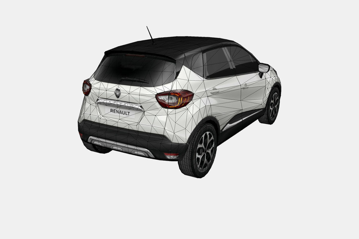 Renault Captur 2018 Low-poly 3D model_17