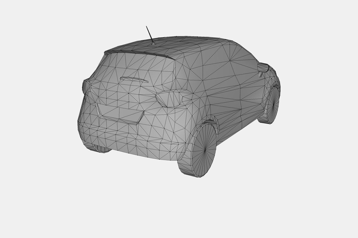 Renault Captur 2018 Low-poly 3D model_19