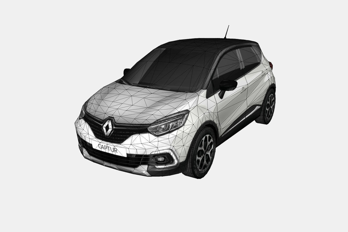 Renault Captur 2018 Low-poly 3D model_16