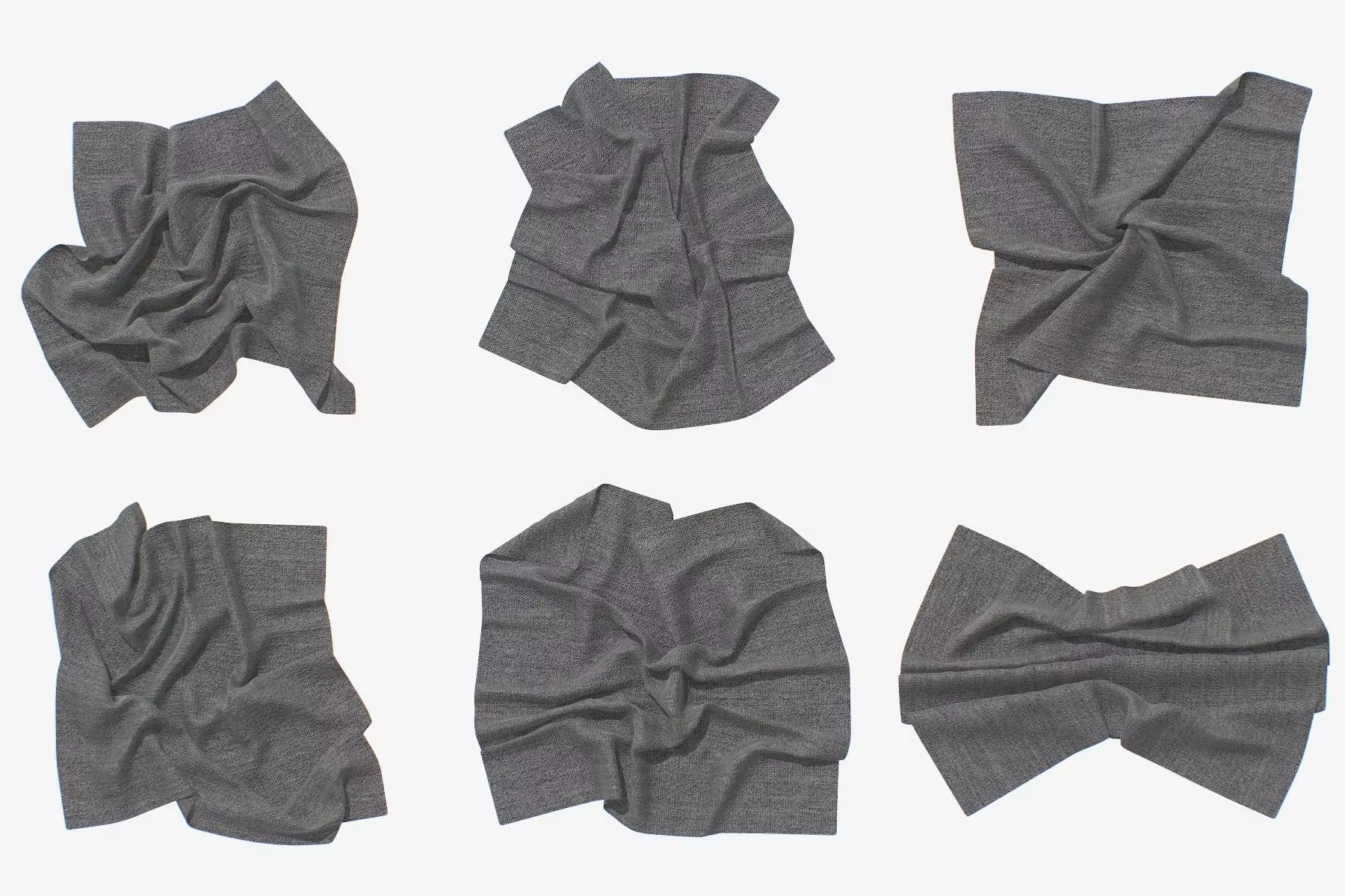 Fabric Set V2 Low-poly 3D model_0