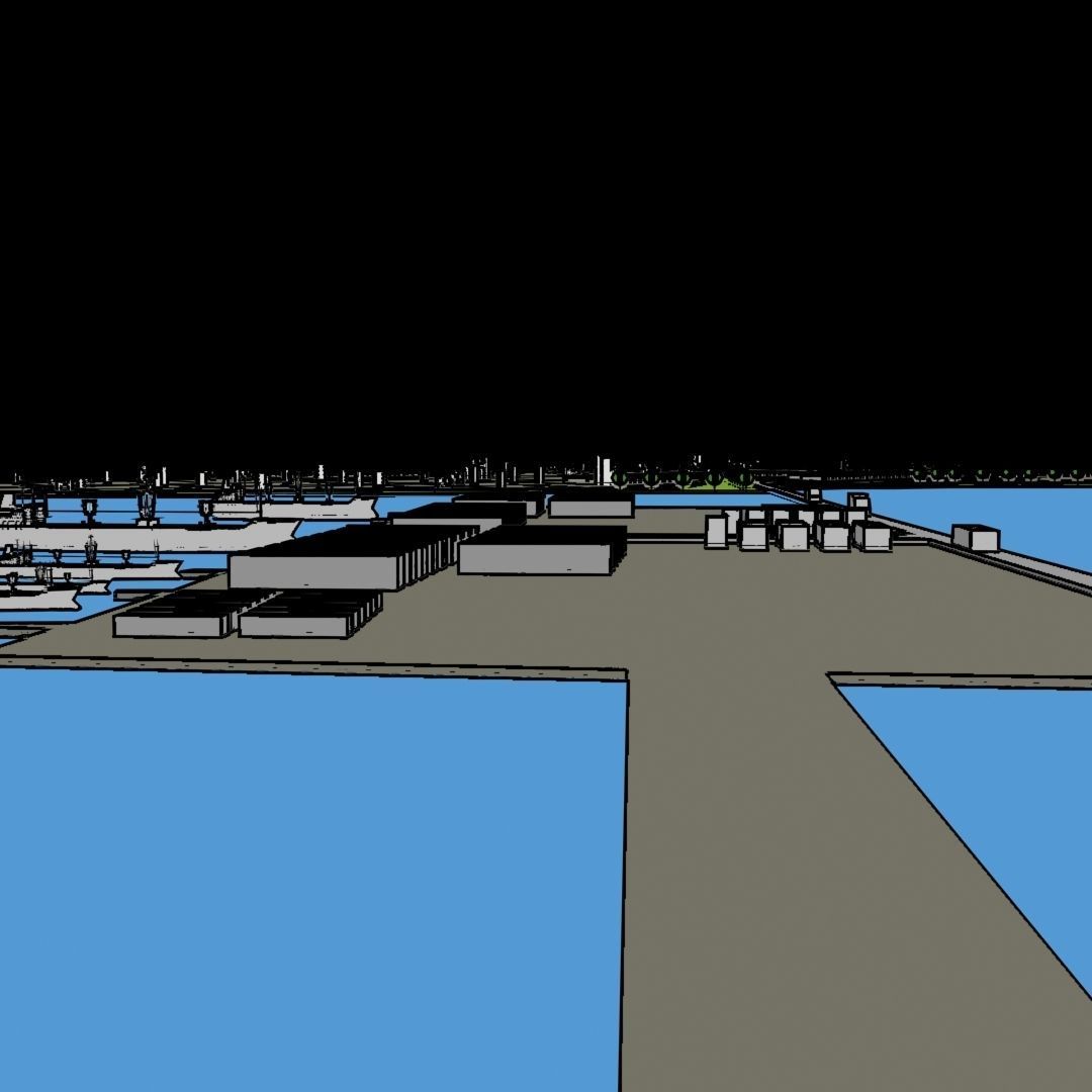 Port City Low Poly 3D model_6