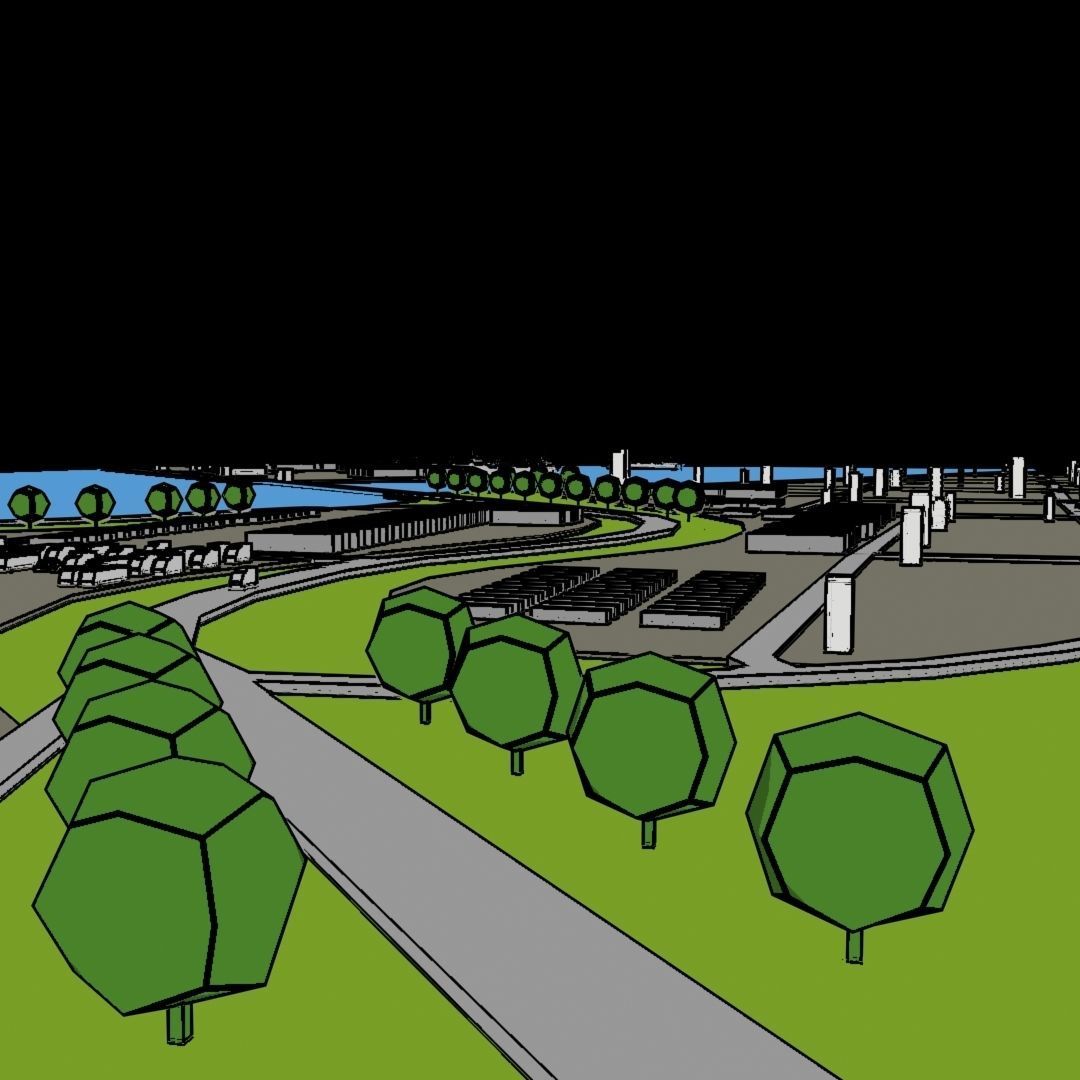 Port City Low Poly 3D model_4