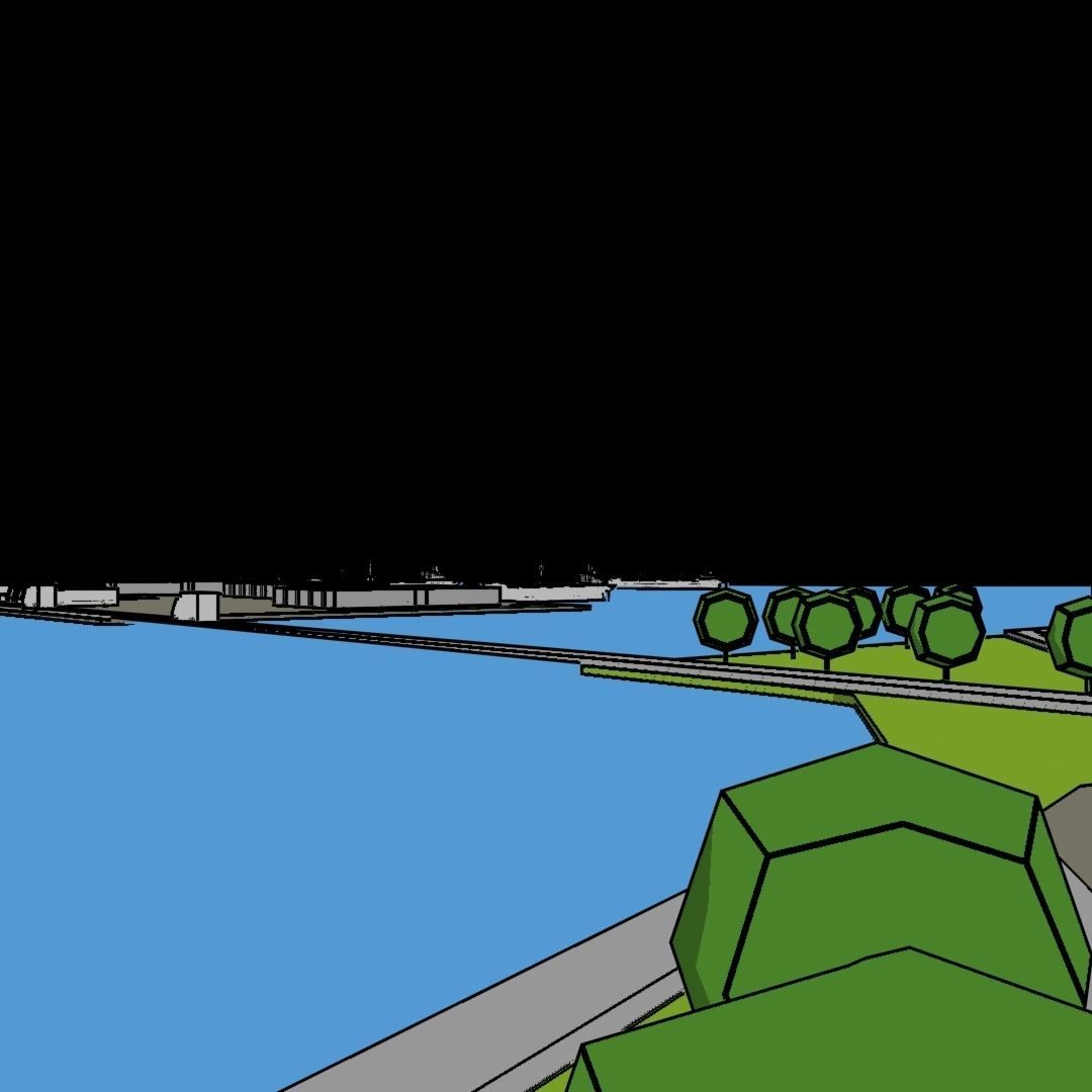 Port City Low Poly 3D model_5