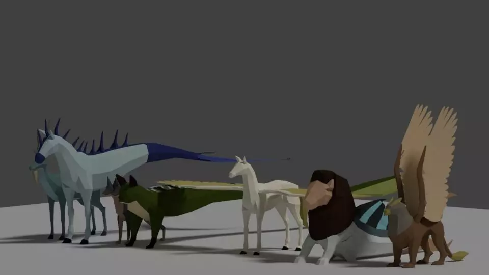mythologial creatures Free low-poly 3D model