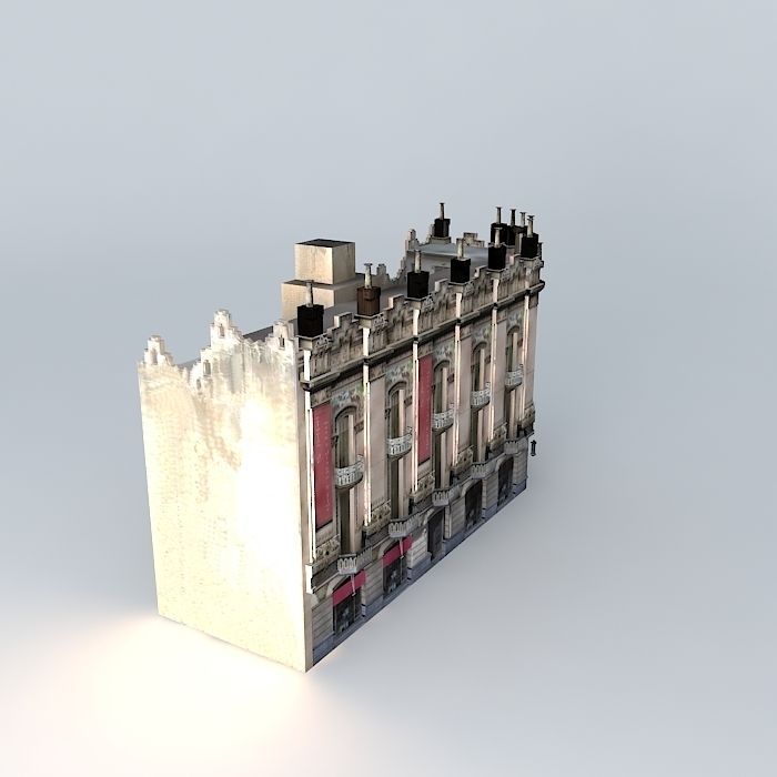 Headquarters lego building 3D model_1