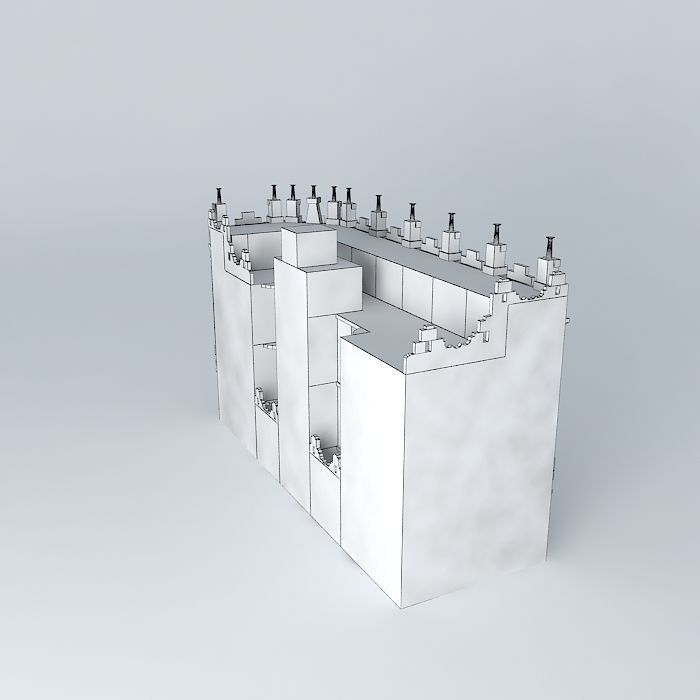 Headquarters lego building 3D model_4