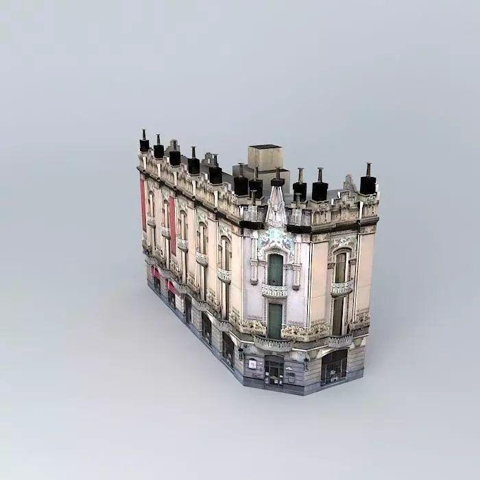 Headquarters lego building 3D model_0