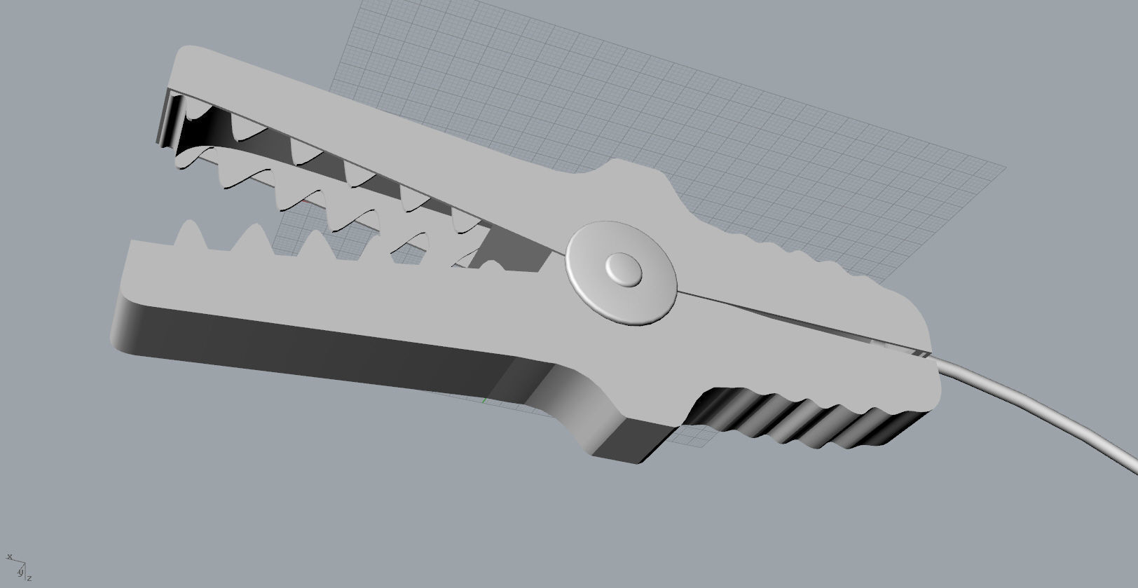 alligator clip 3D design 3D print model_11