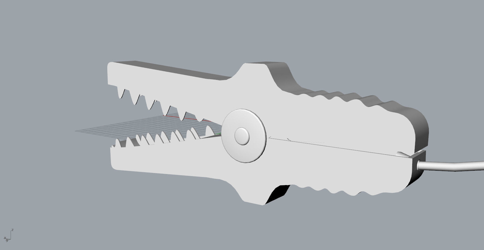 alligator clip 3D design 3D print model_9