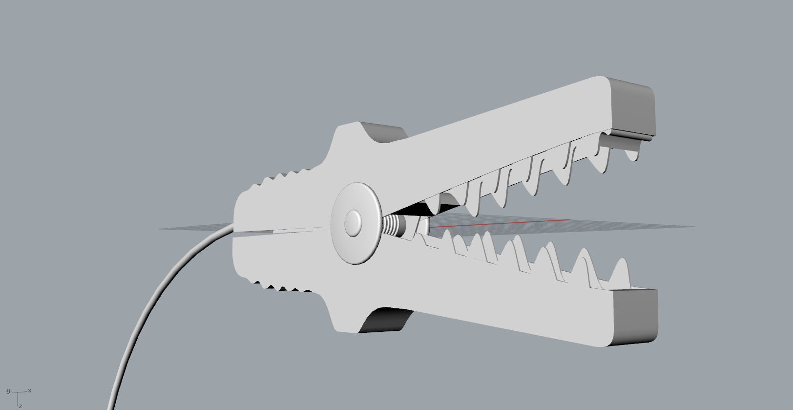 alligator clip 3D design 3D print model_5