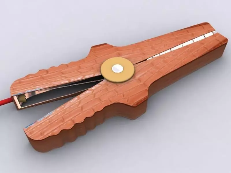 alligator clip 3D design 3D print model_0