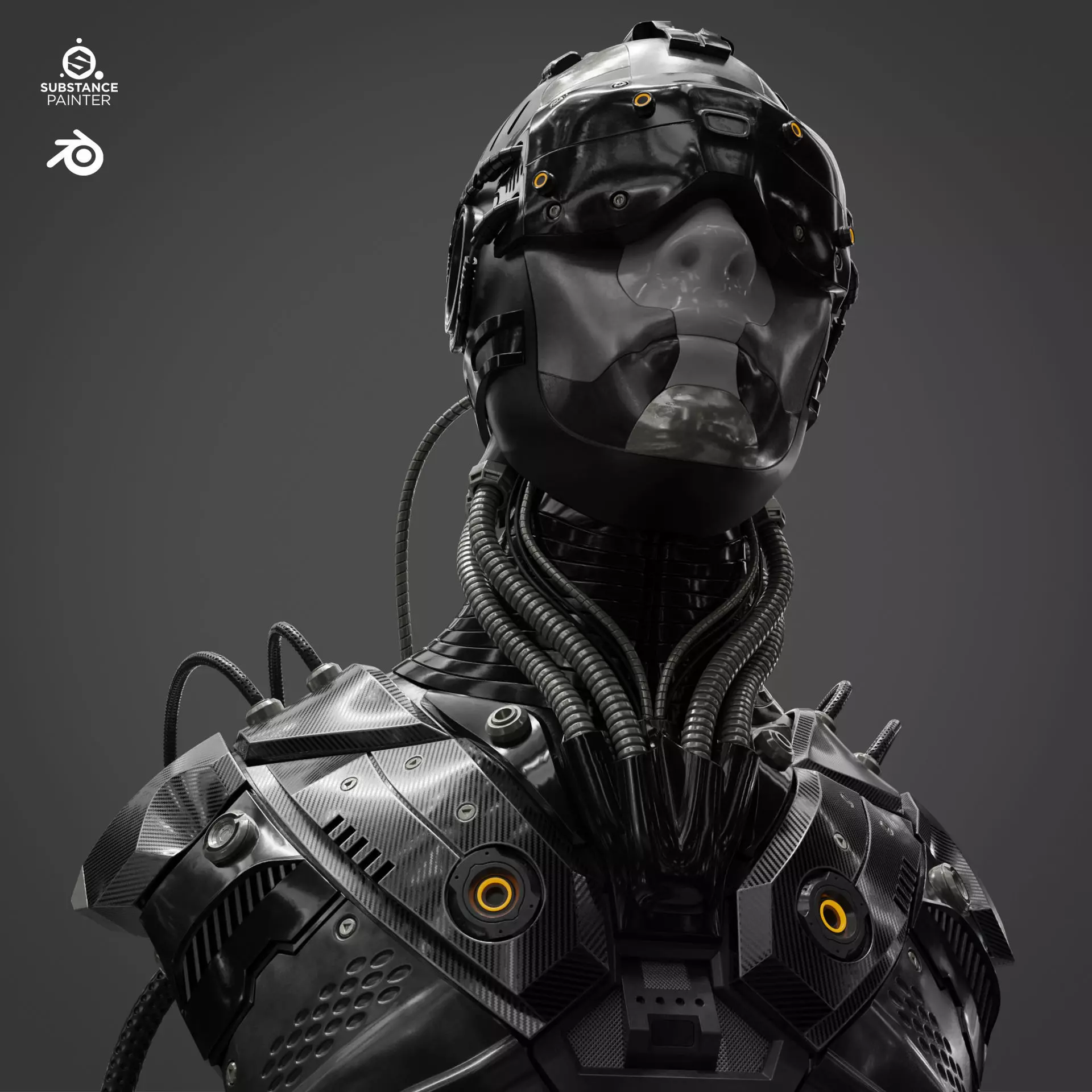 Sci Fi - Character 01 - Bust 3D model_0