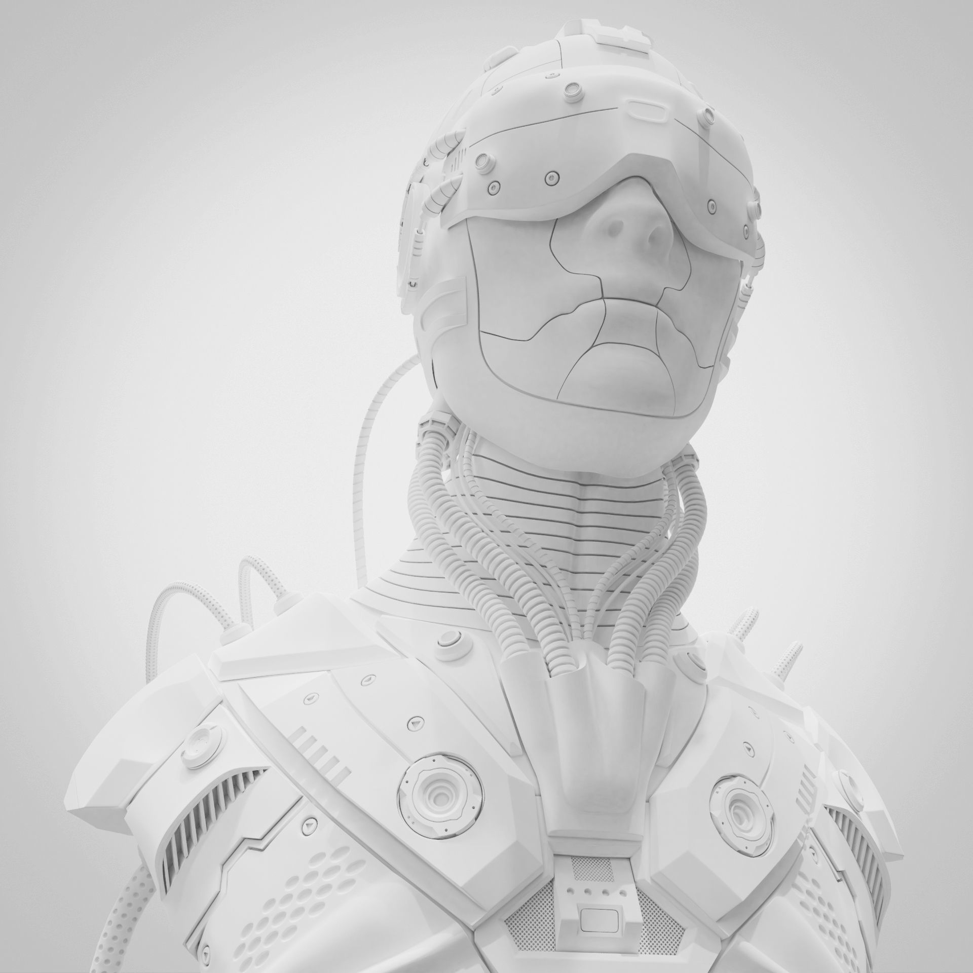 Sci Fi - Character 01 - Bust 3D model_3