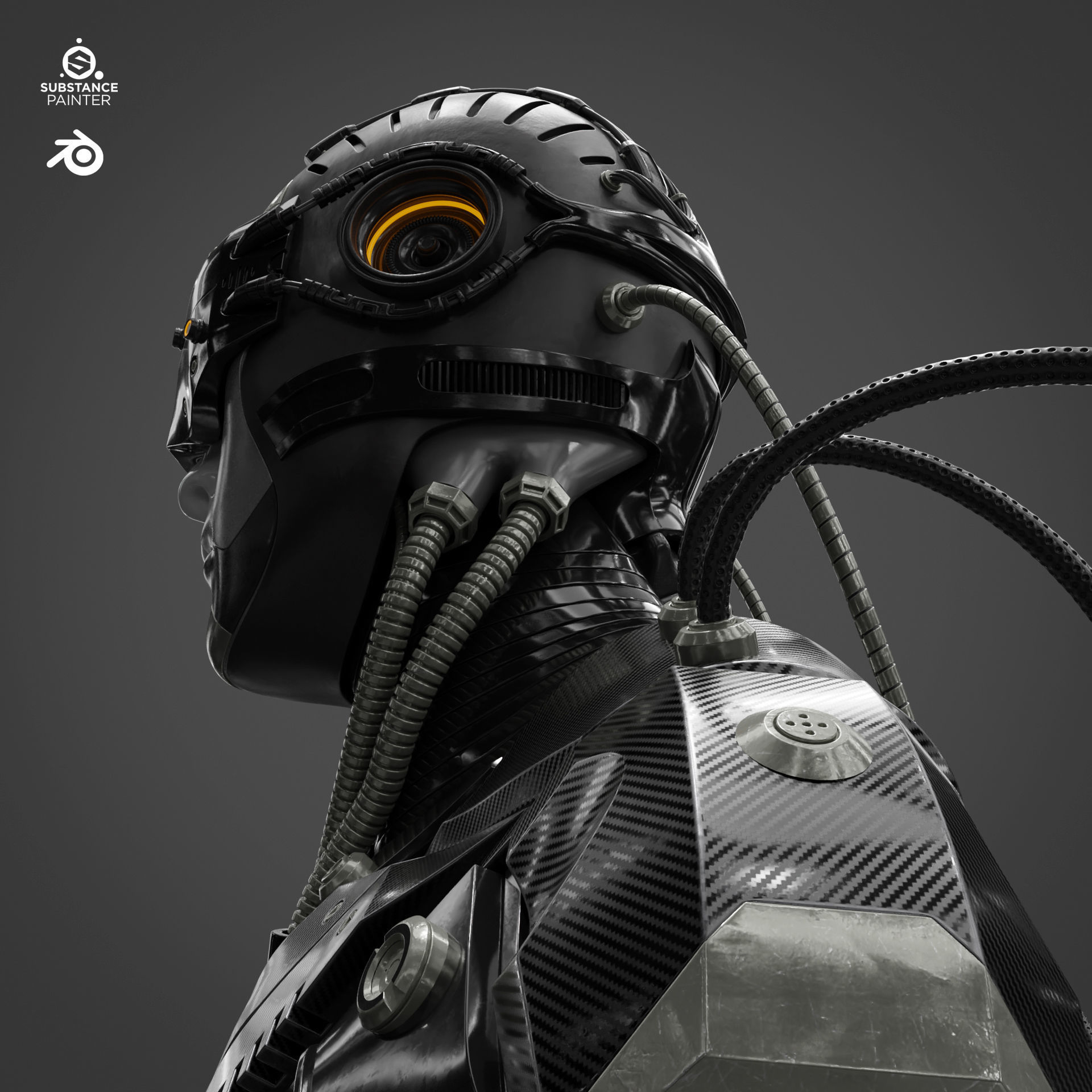 Sci Fi - Character 01 - Bust 3D model_1