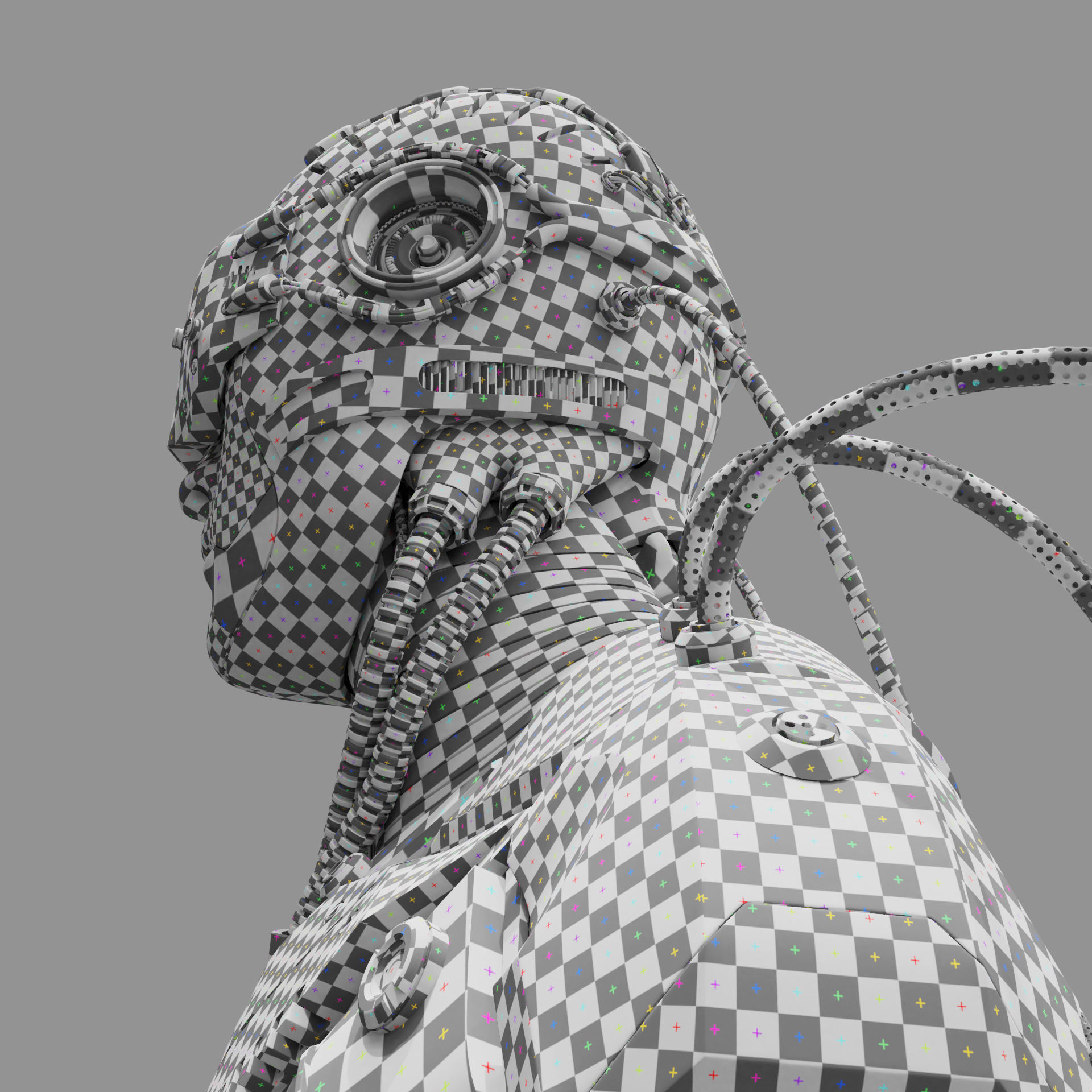 Sci Fi - Character 01 - Bust 3D model_7