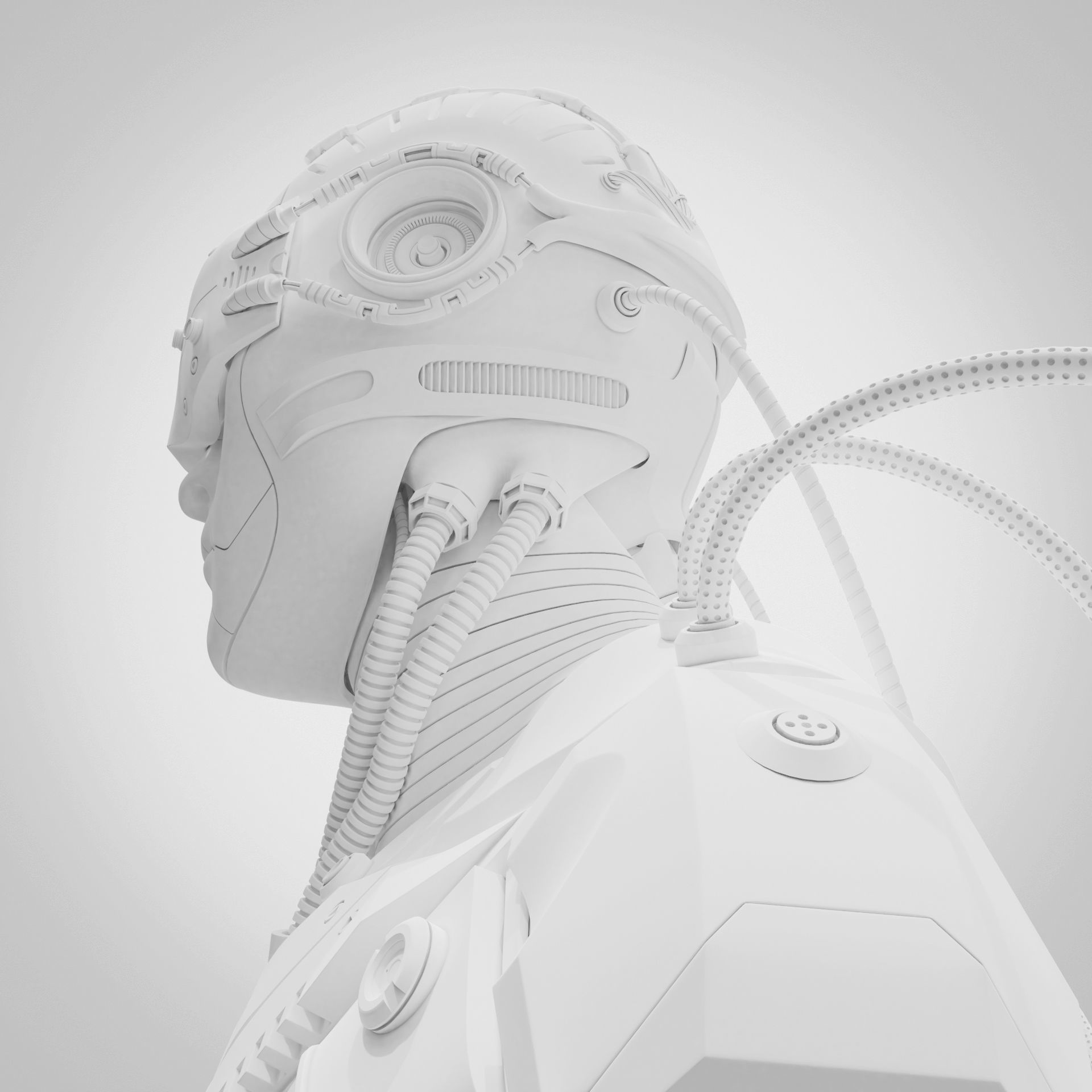 Sci Fi - Character 01 - Bust 3D model_4