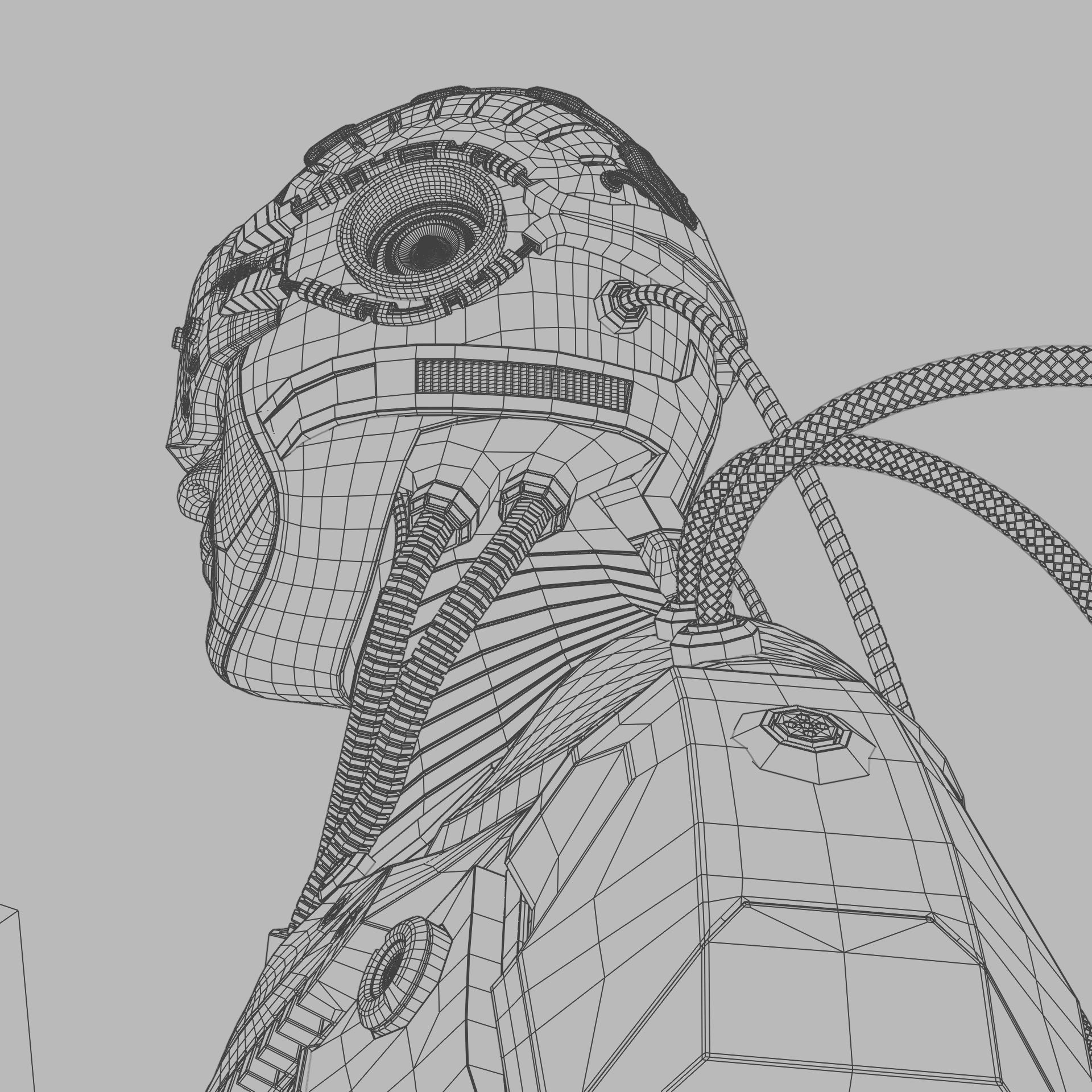 Sci Fi - Character 01 - Bust 3D model_10