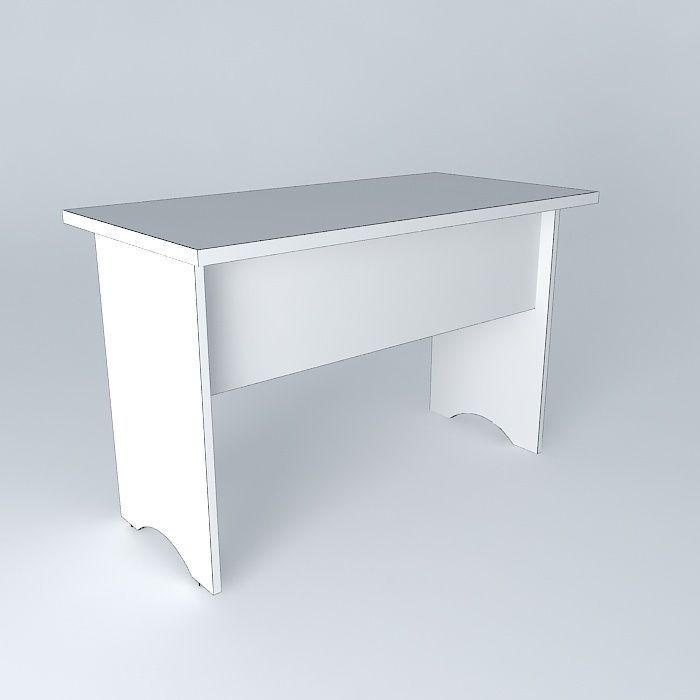 Table Straight office Free 3D model_3
