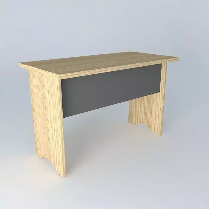 Table Straight office Free 3D model_0