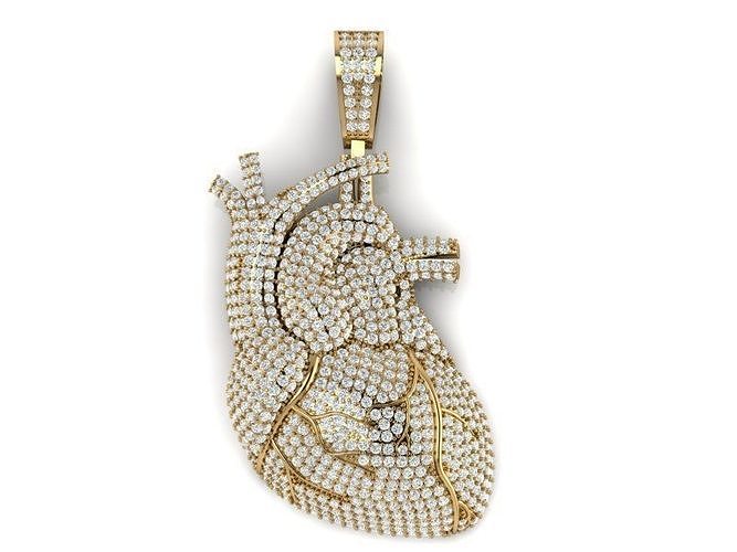 Human Heart 3d Pendant 3D print model