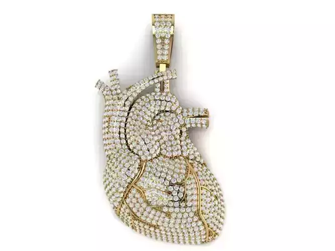 Human Heart 3d Pendant 3D print model