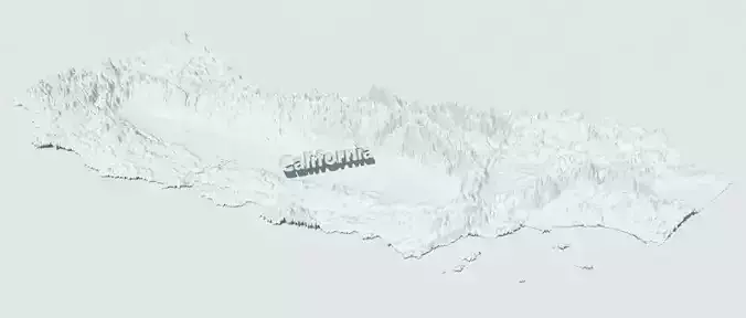California  USA Terrian Topography Digital Elevation SKP MAX 3D model