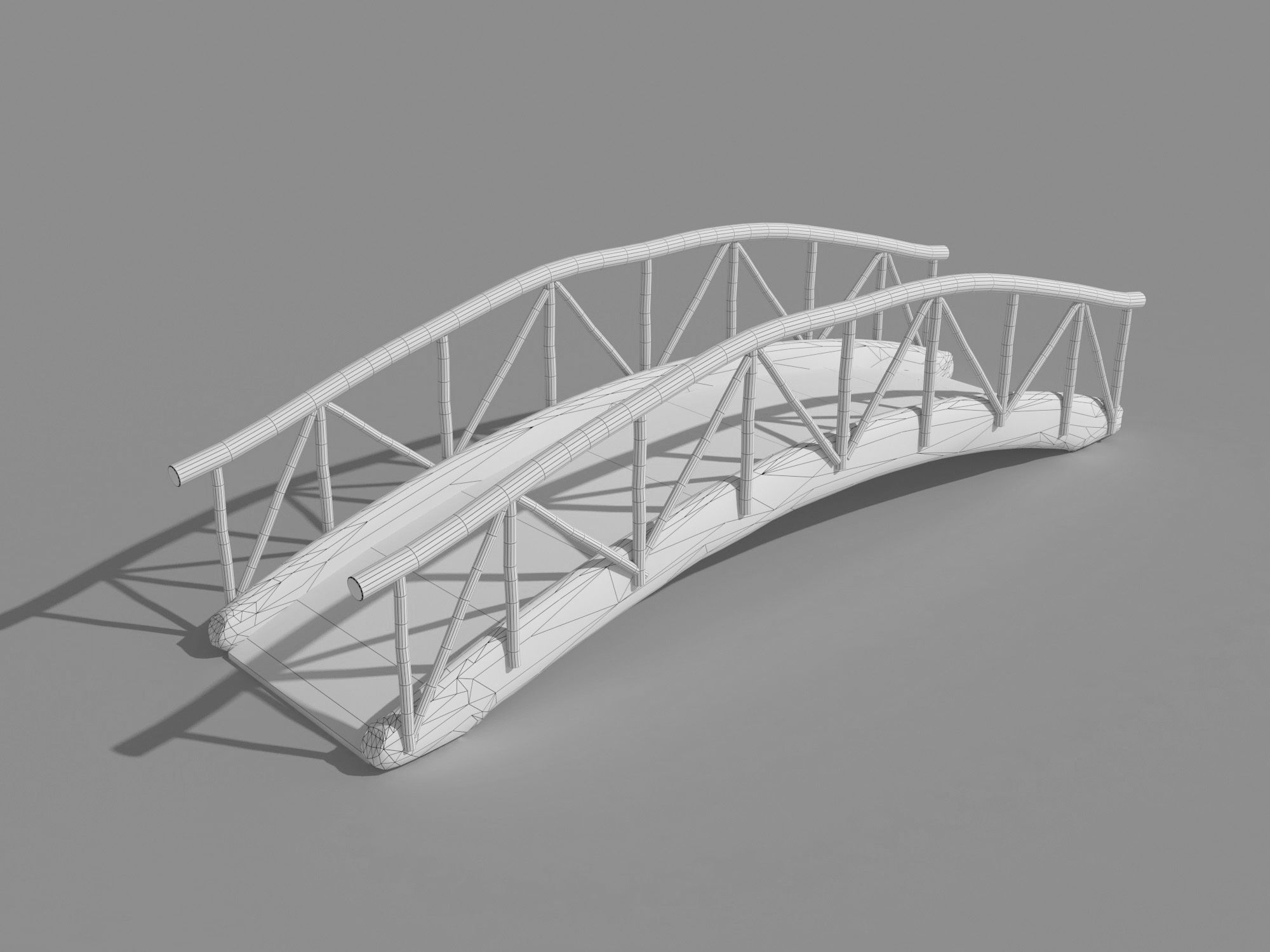 Log Bridge 3D model_1
