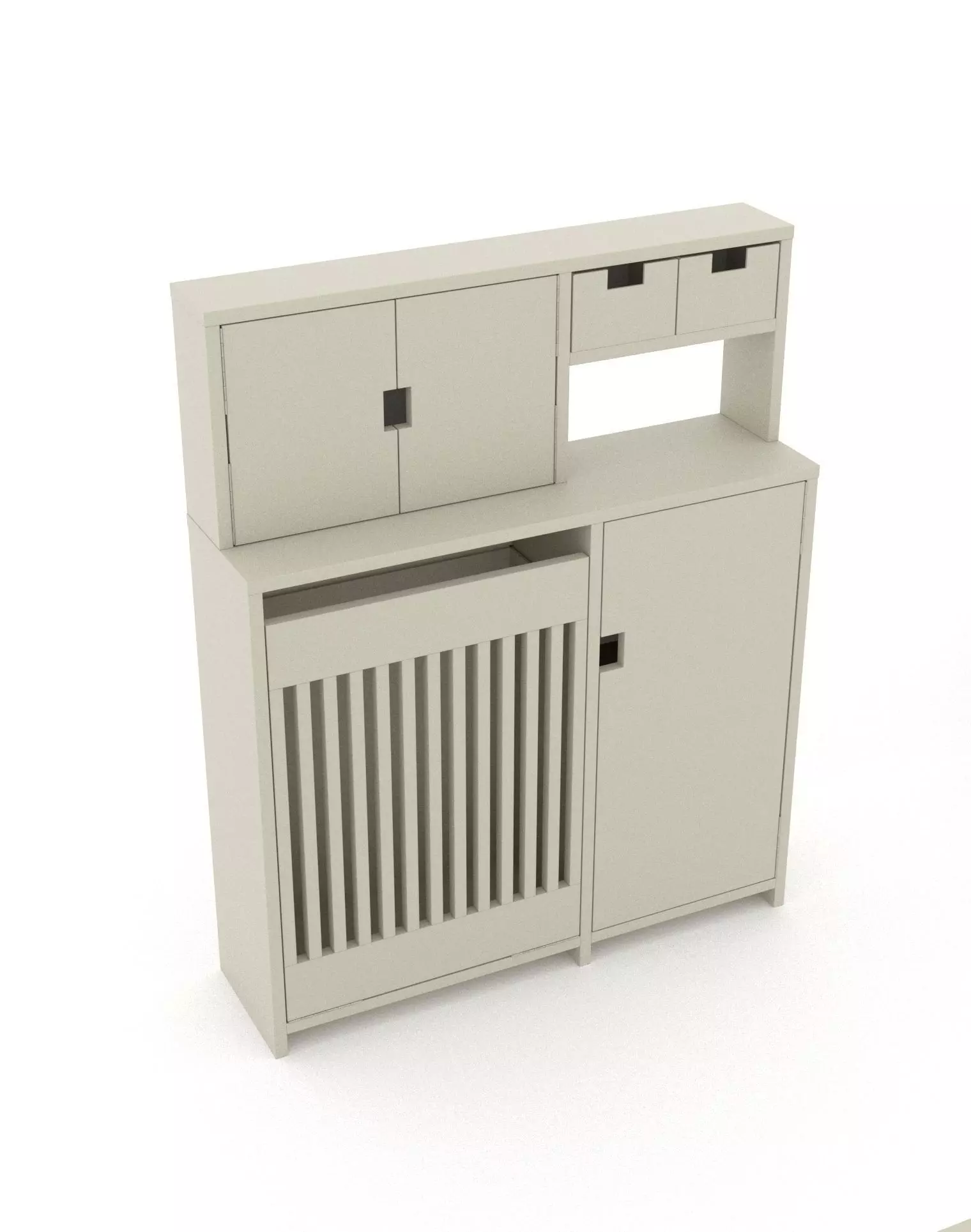 Bathroom cabinet simple design 3D model_0
