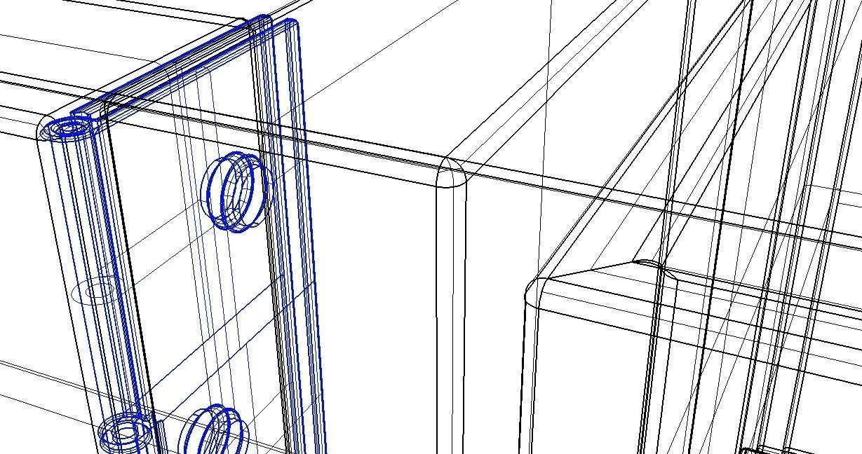 Bathroom cabinet simple design 3D model_3