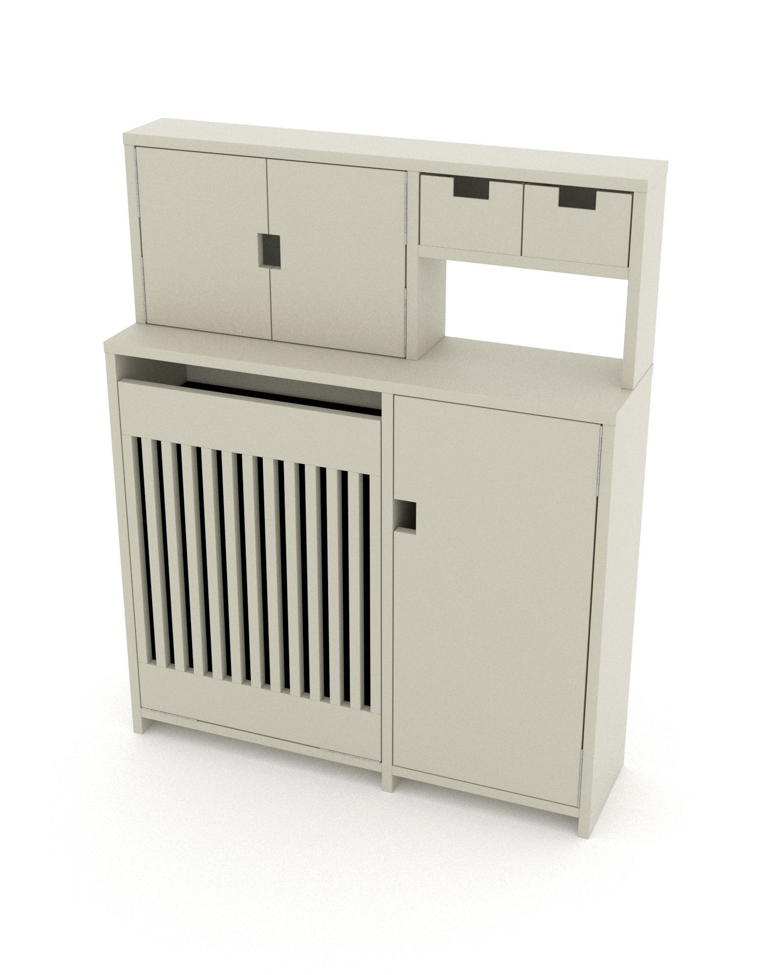 Bathroom cabinet simple design 3D model_1