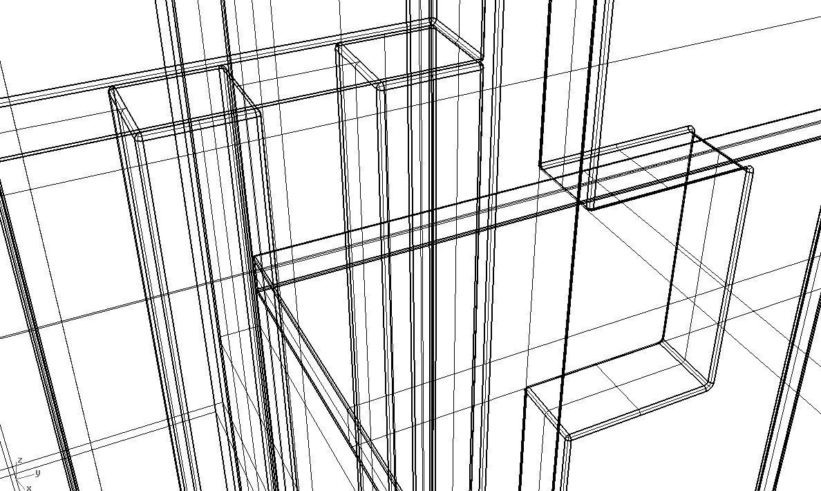 Bathroom cabinet simple design 3D model_4