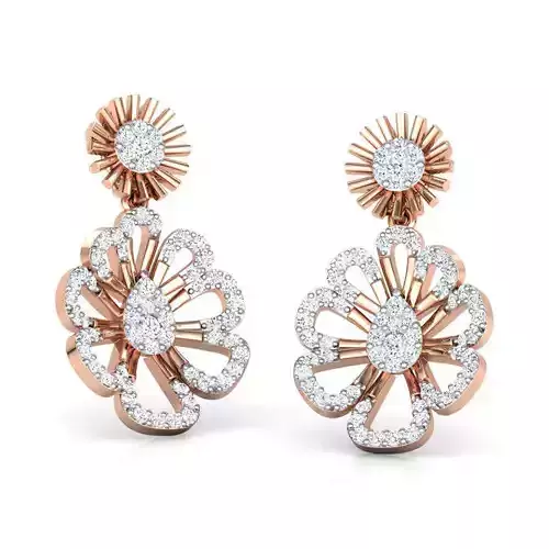 Flower Drop Earring