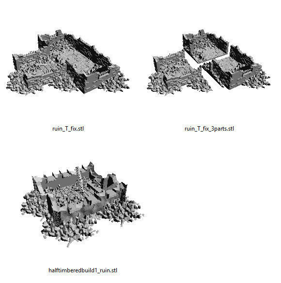 Middle age buildings SET -STL Files- 3D print model_8