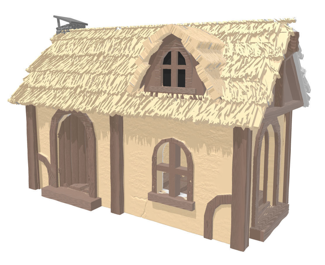 Middle age buildings SET -STL Files- 3D print model_1