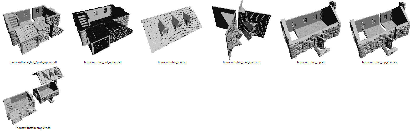 Middle age buildings SET -STL Files- 3D print model_7