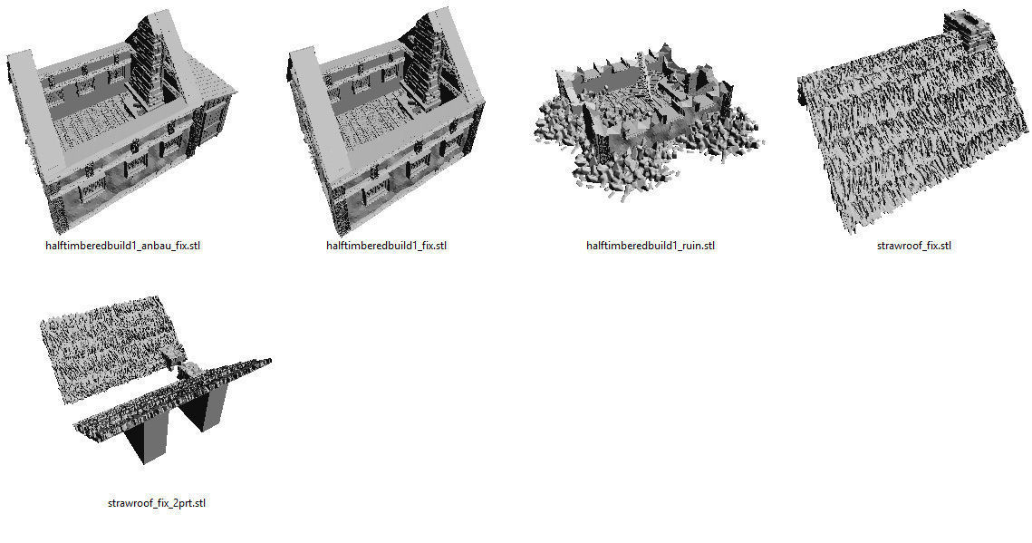 Middle age buildings SET -STL Files- 3D print model_5