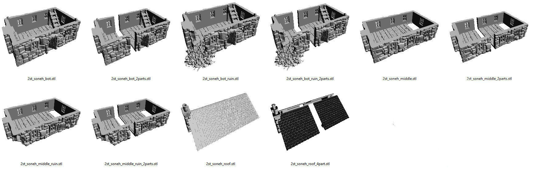 Middle age buildings SET -STL Files- 3D print model_4