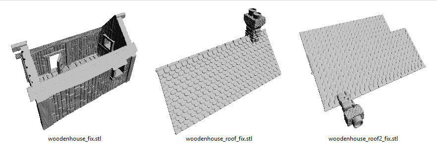 Middle age buildings SET -STL Files- 3D print model_9