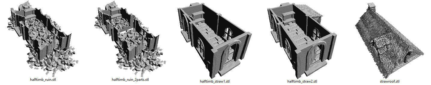 Middle age buildings SET -STL Files- 3D print model_6