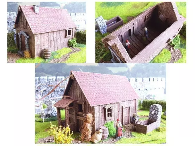 Middle age buildings SET -STL Files- 3D print model_0