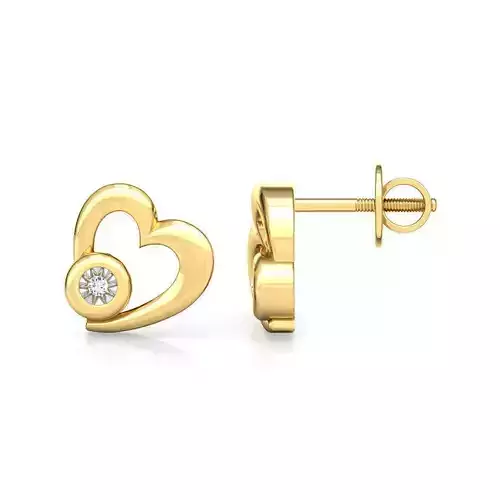 Heart Stud Earring