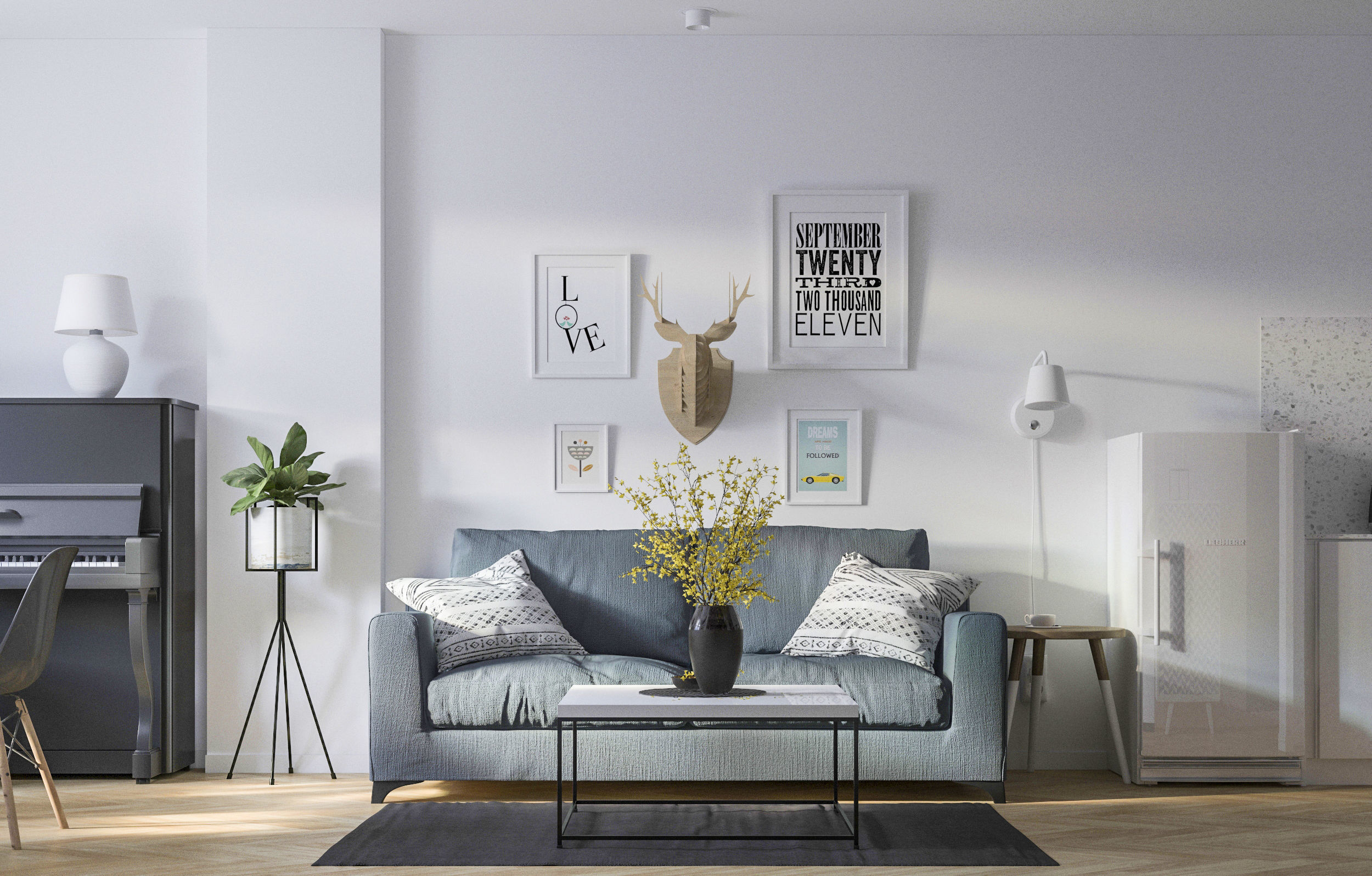 Scandinavian house 3D model_4