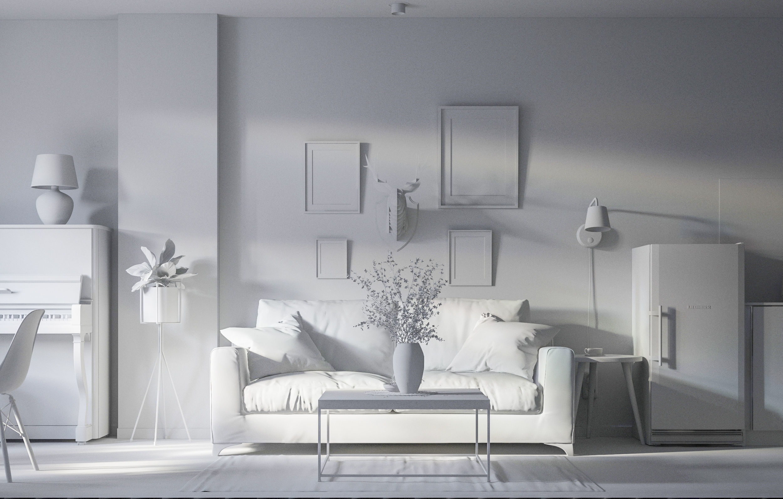 Scandinavian house 3D model_7