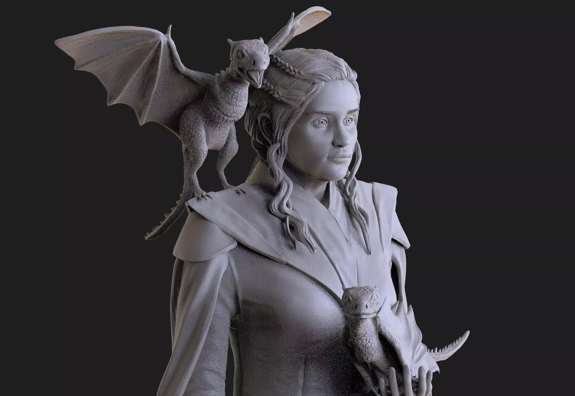Khaleesi lord of rings statue 3D print model_0