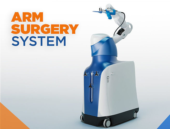 Mako Robotic Arm Assisted Surgery Machine Low-poly 3D model