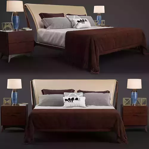 Bed of Jane art 3d model Cattelan Italia Nelson Bed