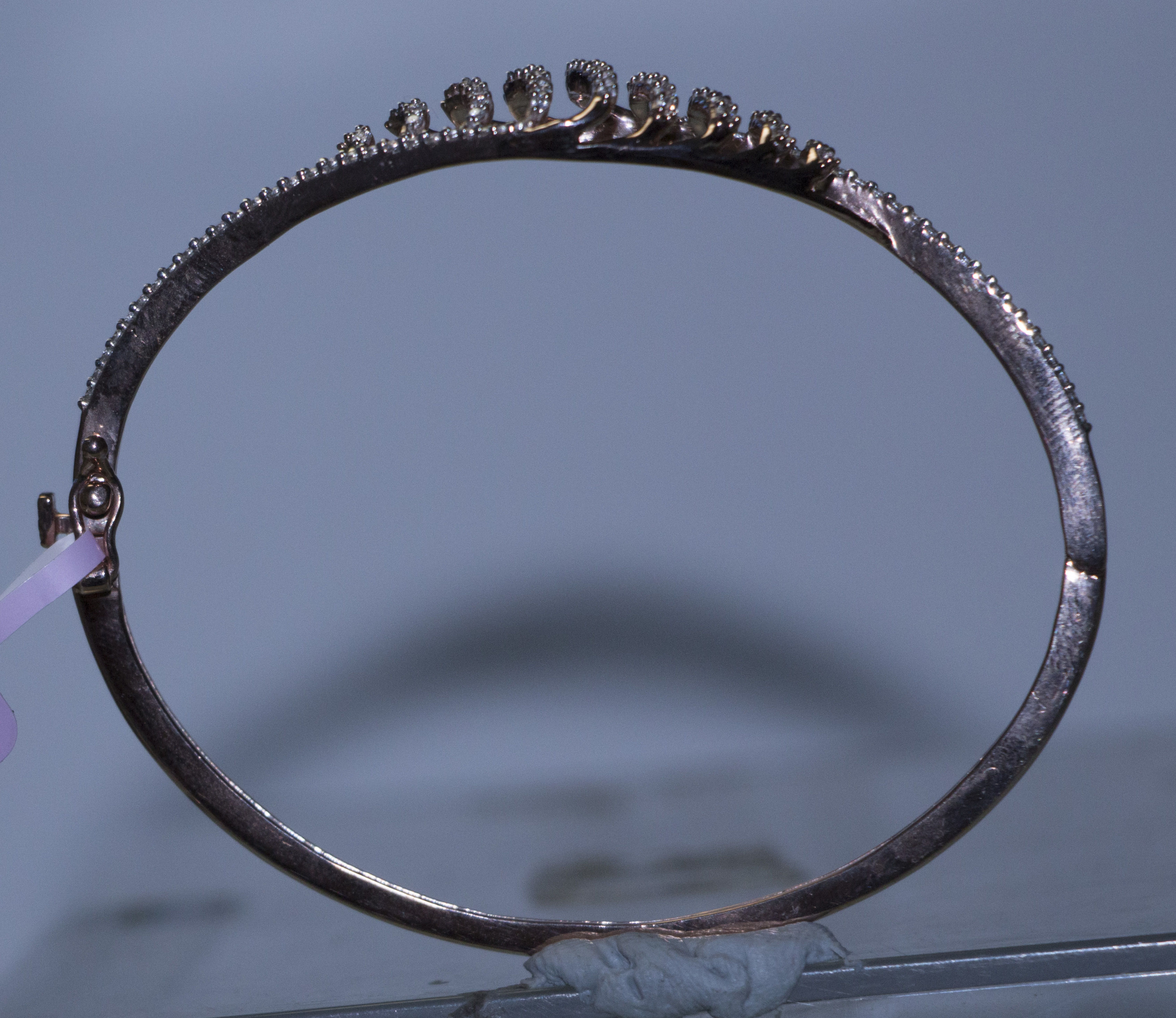 Curved Diamond Bracelet 3D print model_8