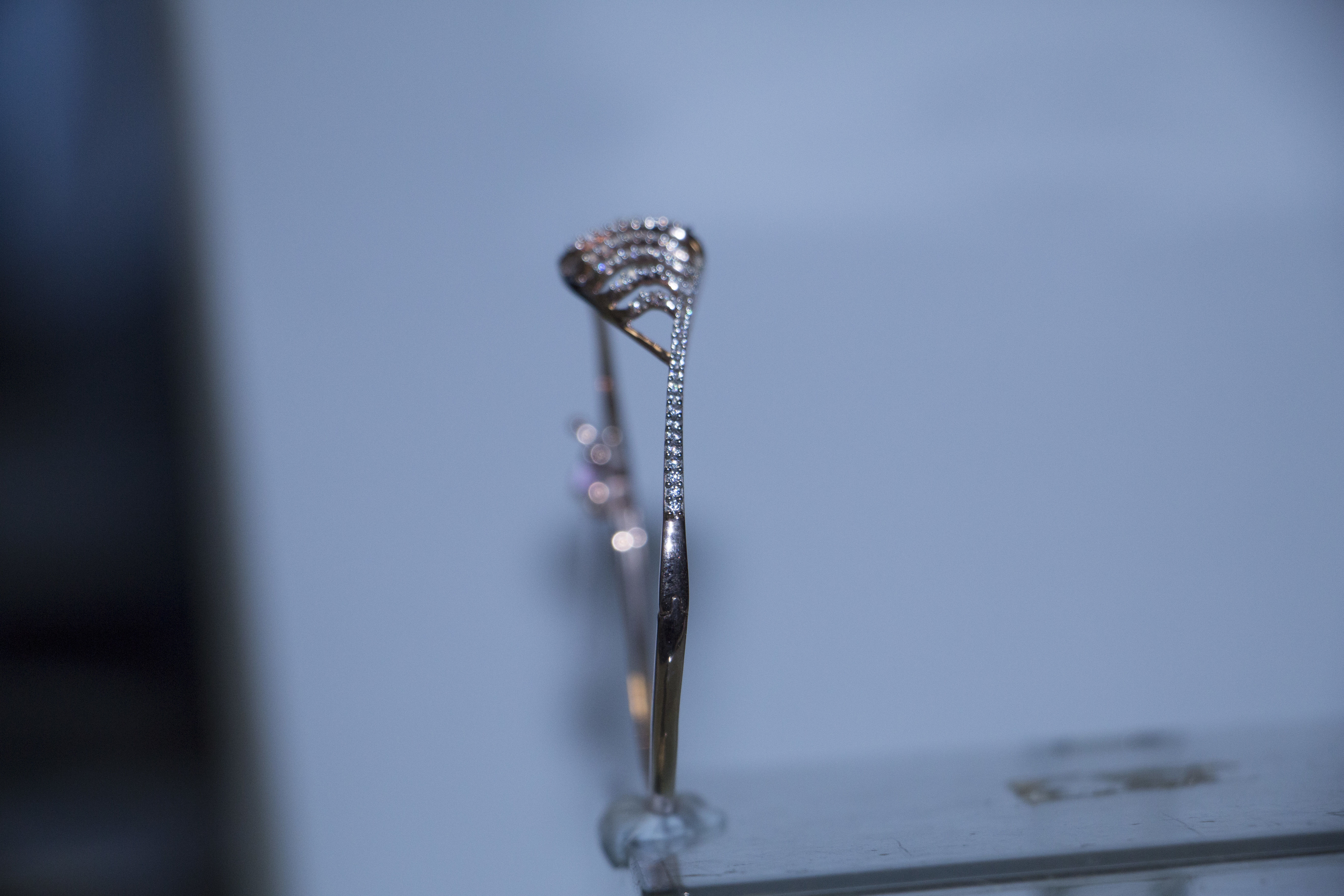 Curved Diamond Bracelet 3D print model_9