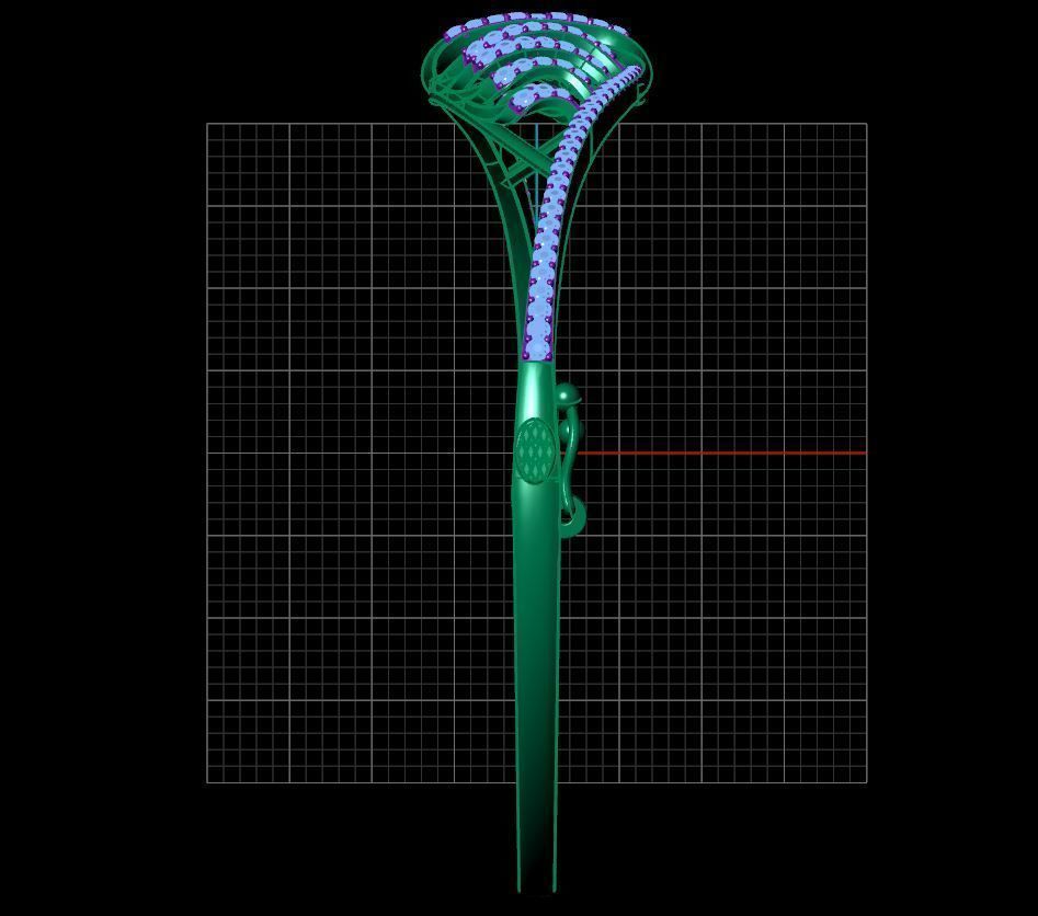 Curved Diamond Bracelet 3D print model_6