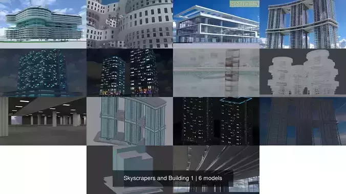 Skyscrapers and Building 1 3D Model Collection